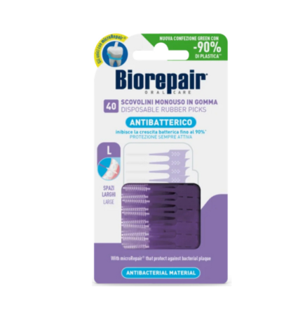 Biorepair Brossettes Interdentaires Jetable Large 40 Pieces