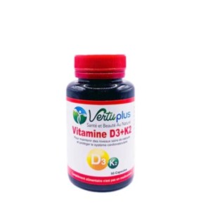 Vertu Plus Vitamine D3+K2 50 Capsules