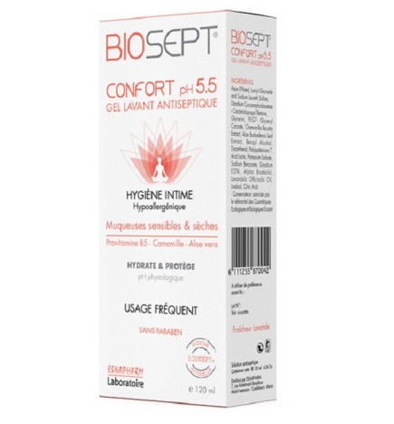 Biosept 5.5 Gel Nettoyant Traitant 120Ml