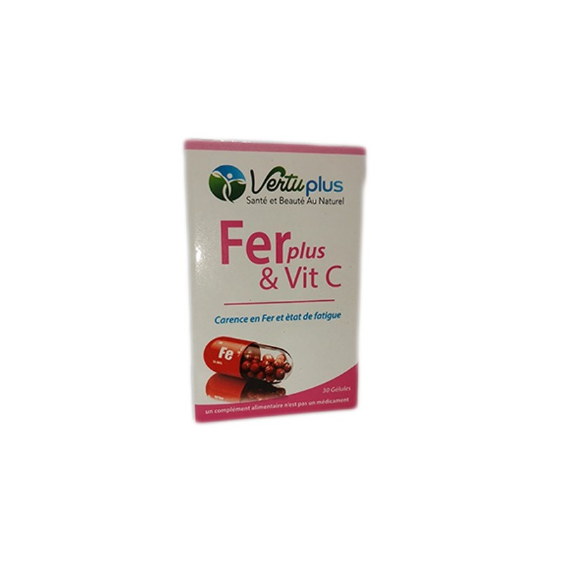 VERTUPLUS FERplus & vit C 30 GELULES