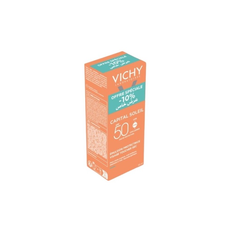 Vichy Capital Soleil Emulsion Toucher Sec Spf50+ 50ml -10%