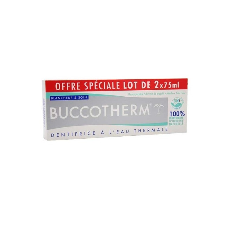 Buccotherm Dentifrice Blancheur Et Soin 75ml x2 PACK Buccotherm Dentifrice Blancheur Et Soin 75ml x2 PACK