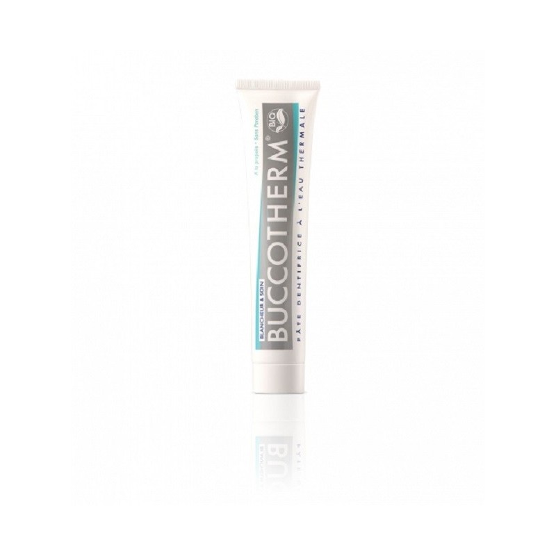 BUCCOTHERM DENTIFRICE BLANCHEUR ET SOIN BIO 75ML BUCCOTHERM DENTIFRICE BLANCHEUR ET SOIN BIO 75ML