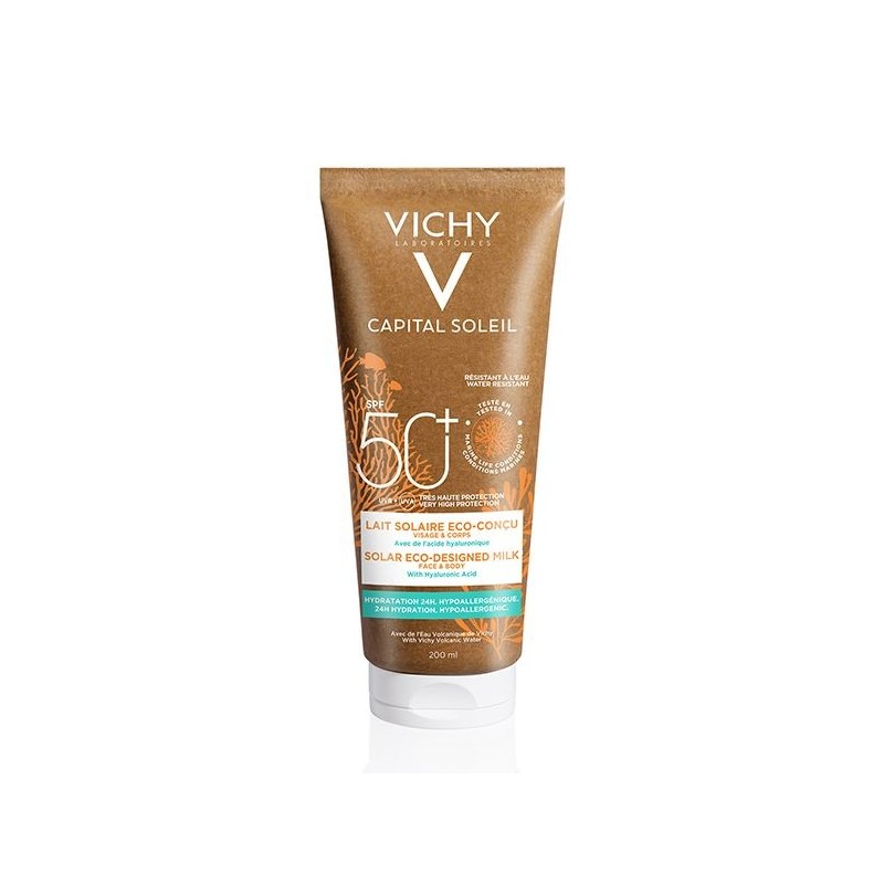 Vichy Capital Soleil Lait Solaire Eco-Conçu Tous Types de Peaux | 200ml