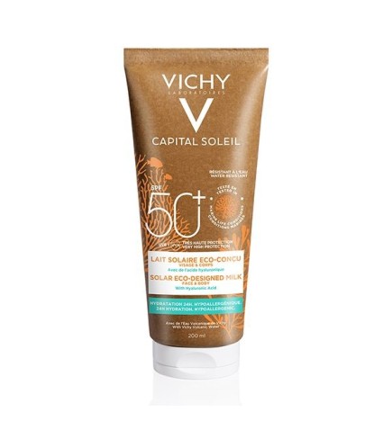 Vichy Capital Soleil Lait Solaire Eco-Conçu Tous Types de Peaux | 200ml