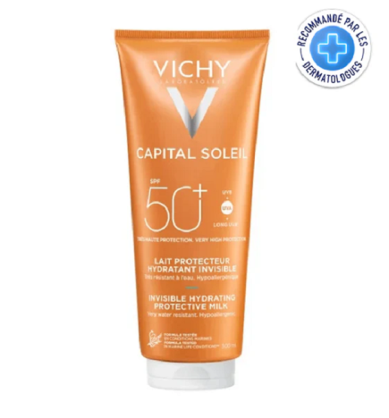 VICHY CAPITAL SOLEIL SPF50+ LAIT PROTECTEUR HYDRATANT INVISIBLE 300ML