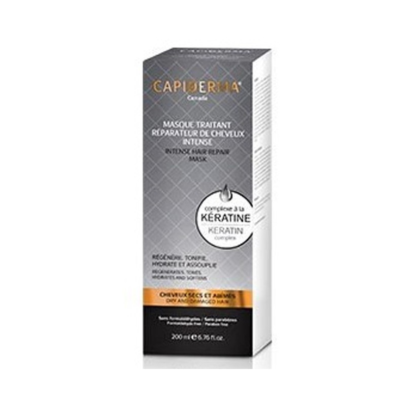 Capiderma – Masque Traitant Réparateur de Cheveux Intense à la Kératine – 200 ml Capiderma – Masque Traitant Réparateur de Cheveux Intense à la Kératine – 200 ml