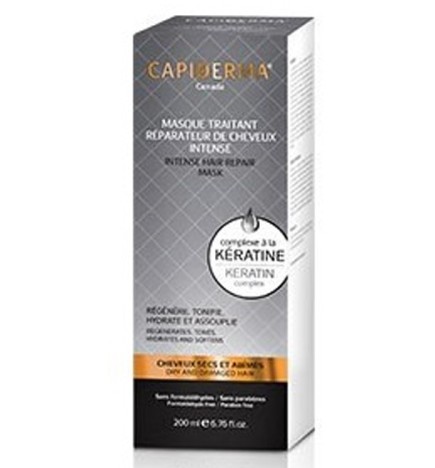 Capiderma – Masque Traitant Réparateur de Cheveux Intense à la Kératine – 200 ml