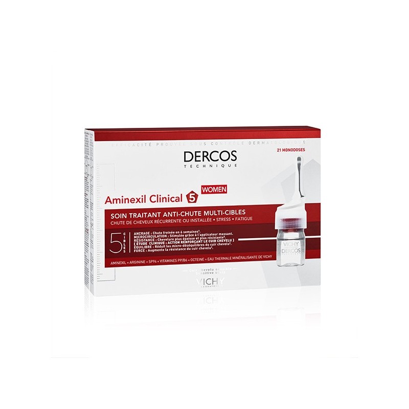 Vichy Dercos Aminexil Clinical Cure Anti-Chute Femmes 21 Ampoules | 21 x 6ml