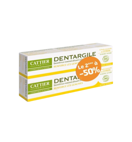 Cattier Dentargile Dentifrice Citron 2 x 75ml Pack