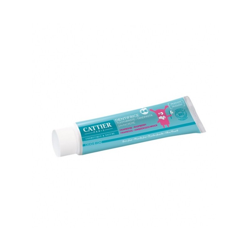 Cattier Dentifrice 2-6 ans Gout Framboise 50ml Cattier Dentifrice 2-6 ans Gout Framboise 50ml