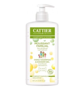 Cattier Moussant familial Sans savon Pamplemousse 1L