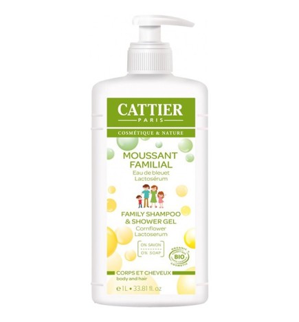 Cattier Moussant familial Sans savon Pamplemousse 1L