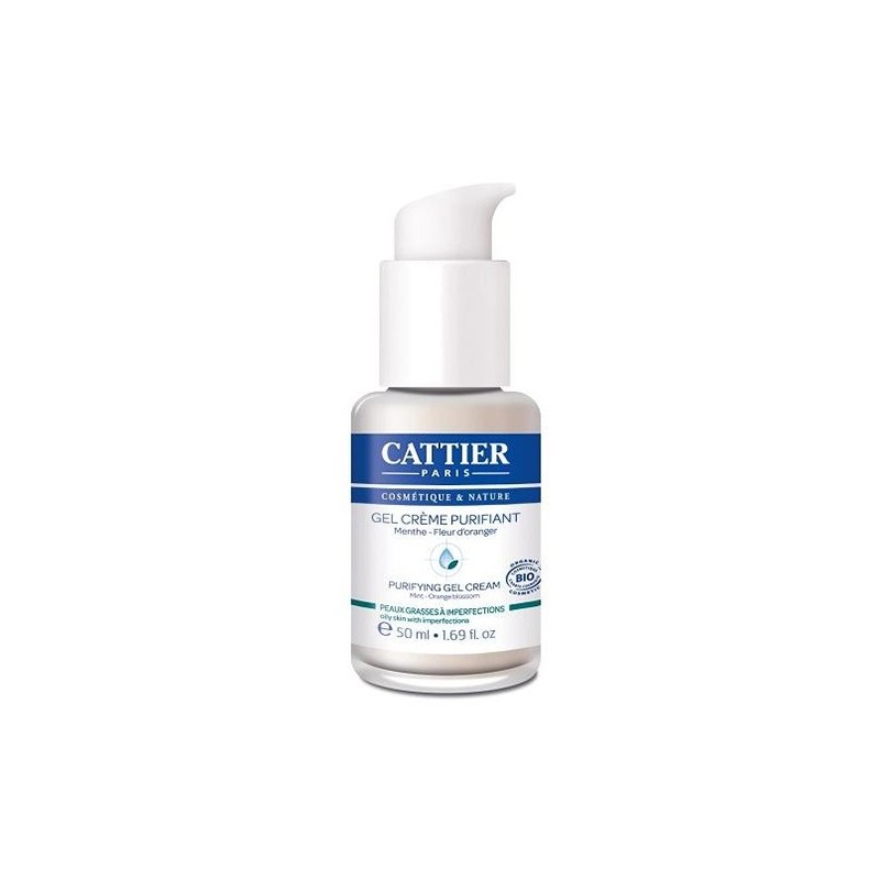 Cattier Peau Grasse à Imperfections gel creme Purifiant Menthe 50ml Cattier Peau Grasse à Imperfections gel creme Purifiant Menthe 50ml