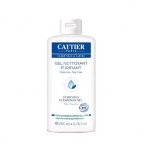 Cattier Peau Grasse à Imperfections Gel Nettoyant Purifiant Menthe 200ml