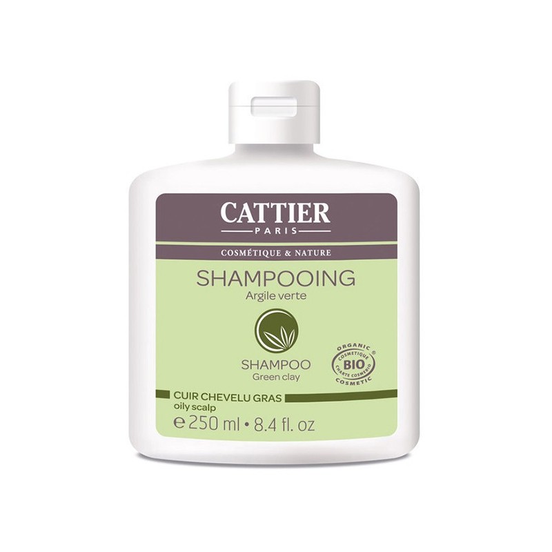 Cattier Shampooing Argile vert Cheveux gras 250ml