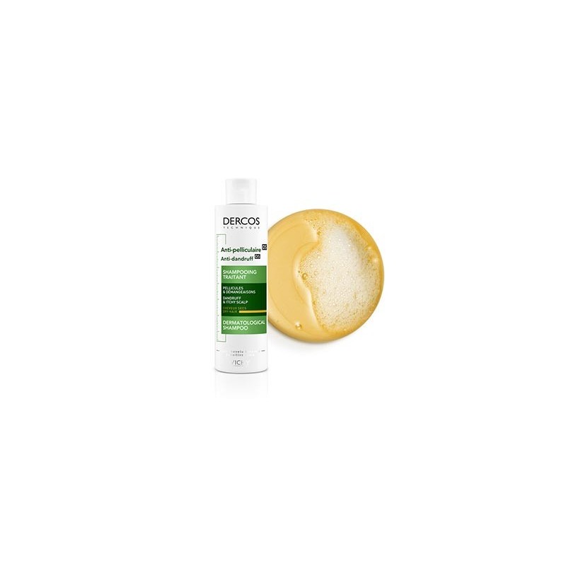 Vichy Dercos Shampoing Traitant Anti-Pelliculaire Cheveux Secs | 200ml