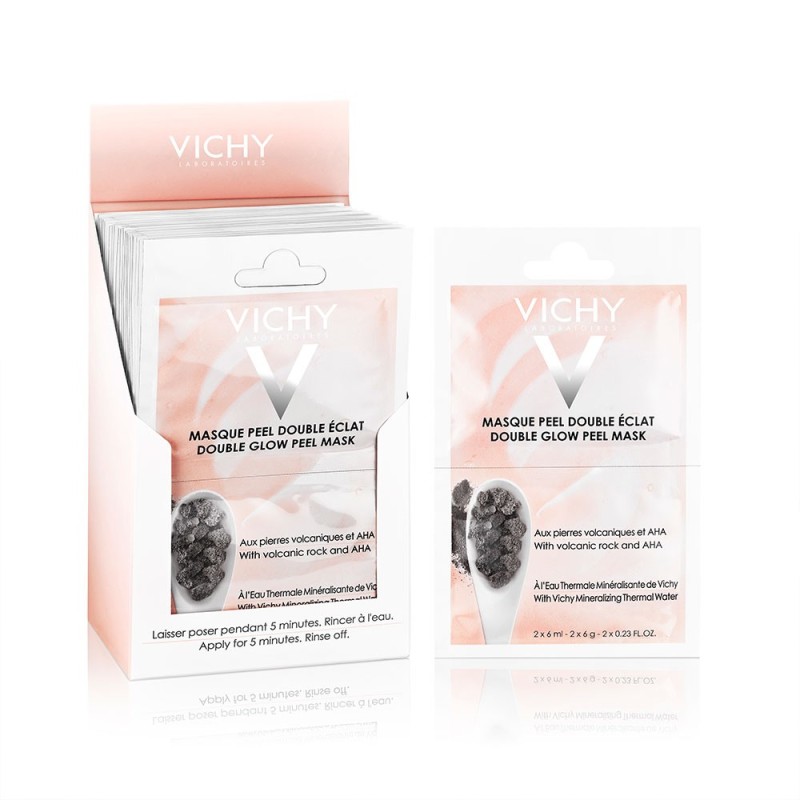 Vichy Masque Minéral Bidose Peel Double Eclat Tous Types de Peaux | 2 x 6ml