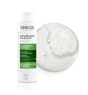 Vichy Dercos Shampoing Traitant Anti-Pelliculaire Sensitive Cuir Chevelu Sensible | 200ml