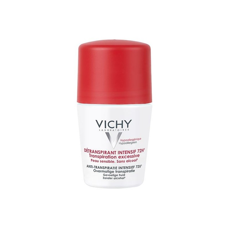 Vichy Dermo-Tolérance Déodorant Détranspirant Intensif 72H Bille Tous Types de Peaux | 50ml