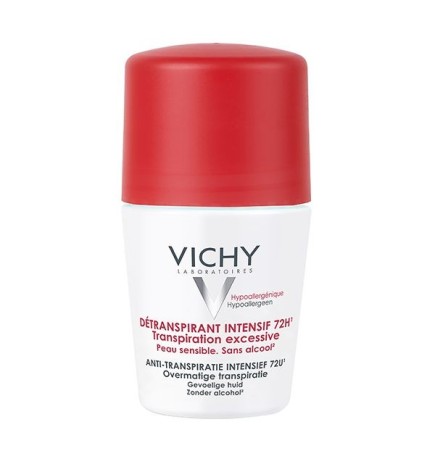 Vichy Dermo-Tolérance Déodorant Détranspirant Intensif 72H Bille Tous Types de Peaux | 50ml
