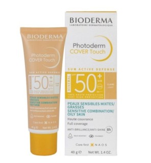 Bioderma Photoderm Cover Touch Teinte Claire spf50+ Peaux sensibles mixtes à grasses 40g