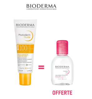 BIODERMA Photoderm Fluide invisible Spf100 + Sensibio H2O OFFERT