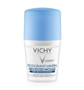 Vichy Dermo-Tolérance Déodorant Minéral 48H Bille Sans Sels d’Aluminium Peau Sensible et Réactive | 50ml