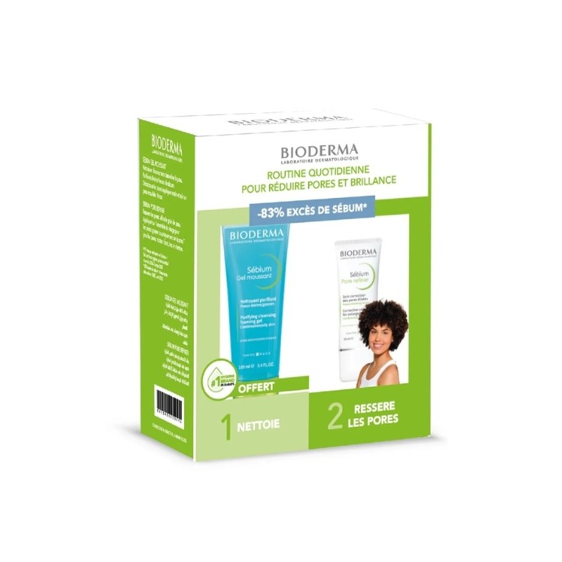 Bioderma Sebium Pore Refiner 30ml+ Gel Moussant 100ml Pack