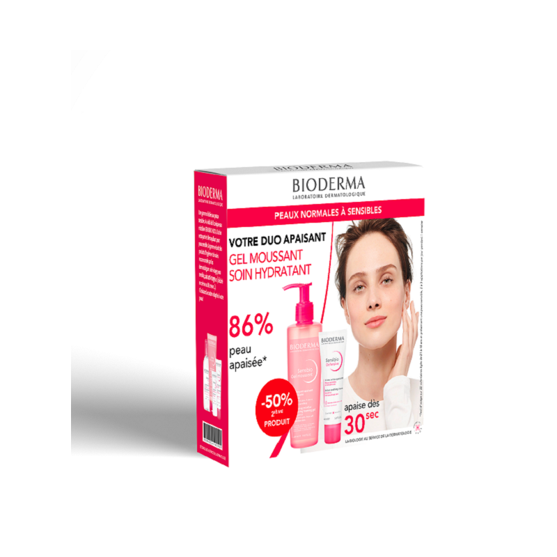 BIODERMA Sensibio Defensive Creme 40ml + Sensibio Gel Moussant 200ml