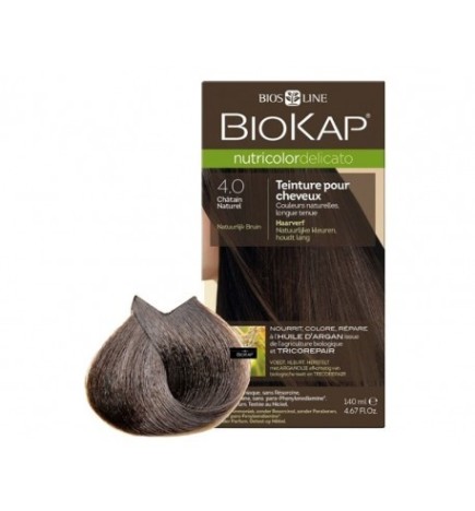 Biokap Nutricolor Delicato Rapid Teinture pour Cheveux 4.0 Chatain Naturel