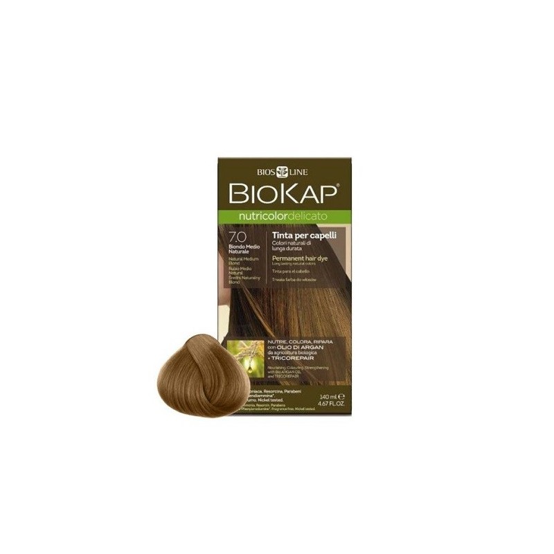 Biokap Nutricolor Delicato Rapid Teinture pour Cheveux 7.0 Blond Moyen