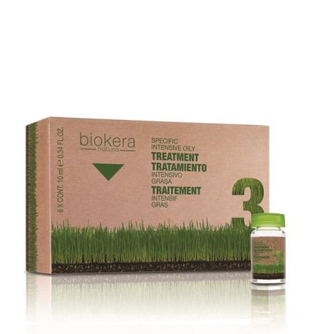 BIOKERA NATURE TRAITEMENT INTENSIF ANTI  CHEVEUX GRAS 6AMP 10ML