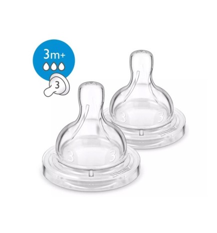 AVENT AVENT 2 TETINES- 3M+ / 3T SCF633/27