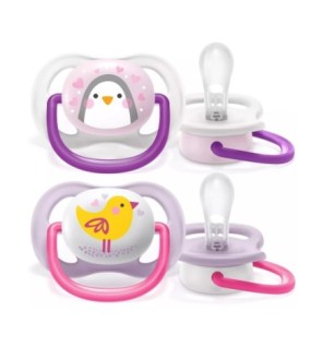 AVENT SUCETTE ORTHO 0-6M GIRL PENG/BIRD SCF080/06