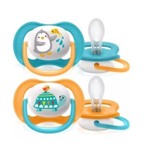 AVENT SUCETTE ORTHO 6-18M BOY PENG/TURT SCF080/07
