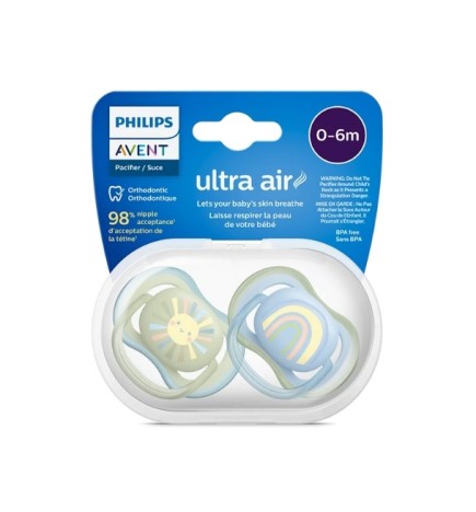 Avent Sucette Ultra Air 0-6m Boy Scf085/58
