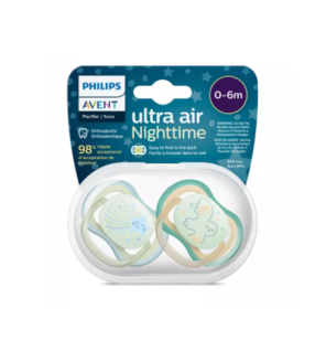 Avent Sucette Ultra Air Night Time 0-6m Scf376/18 Boy