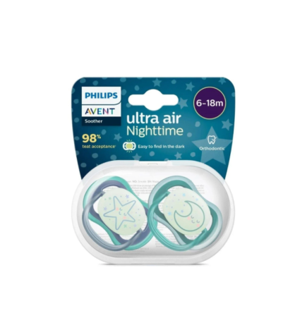 Avent Sucette Ultra Air Night Time 6-18m Scf376/13 Boy
