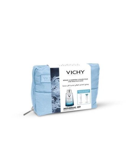 Vichy Minéral 89 Sérum Fortifiant Tous Types de Peaux | 50ml égal Uv Age Daily+Mineral 89 Miniature + Trousse