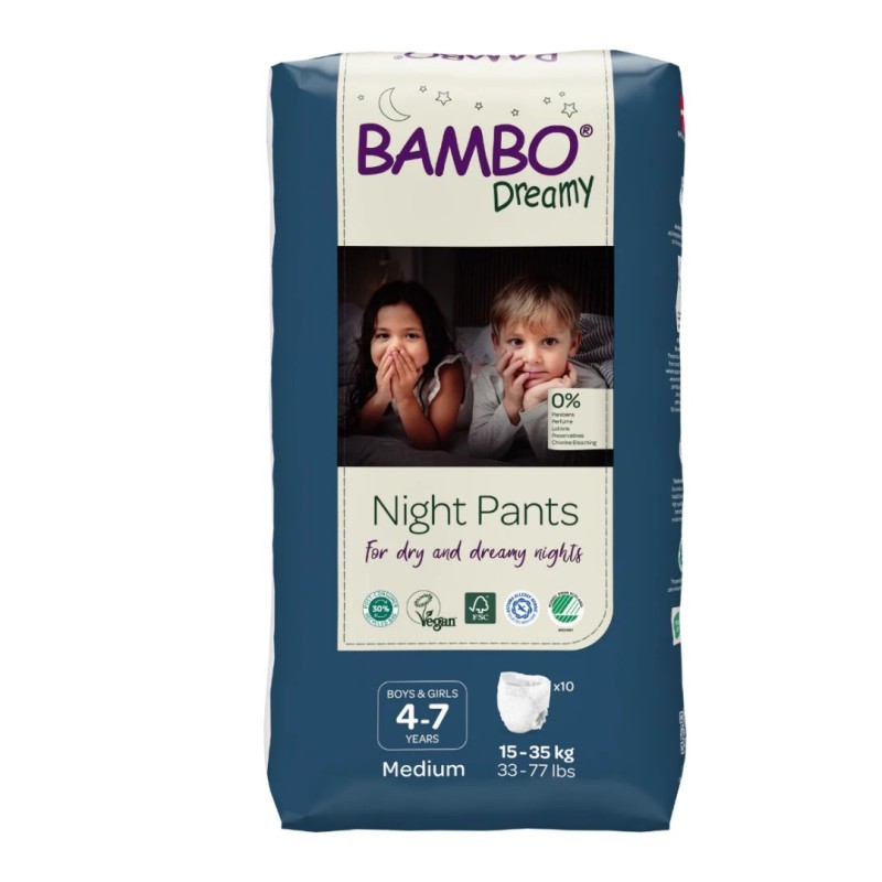 Bambo Dreamy Pants Night Boys and Girl 4-7 Years 10 unités