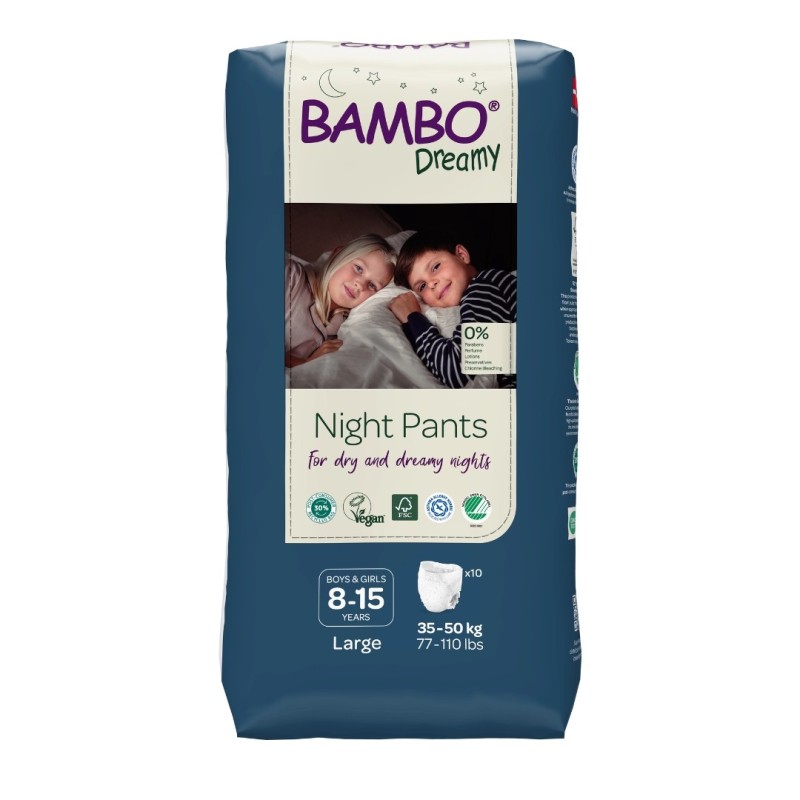 Bambo Dreamy Pants Night Boys and Girl 8-15 Years 10 unités
