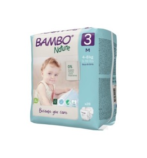 Bambo Nature 3, couches M / 4-8kg/52un