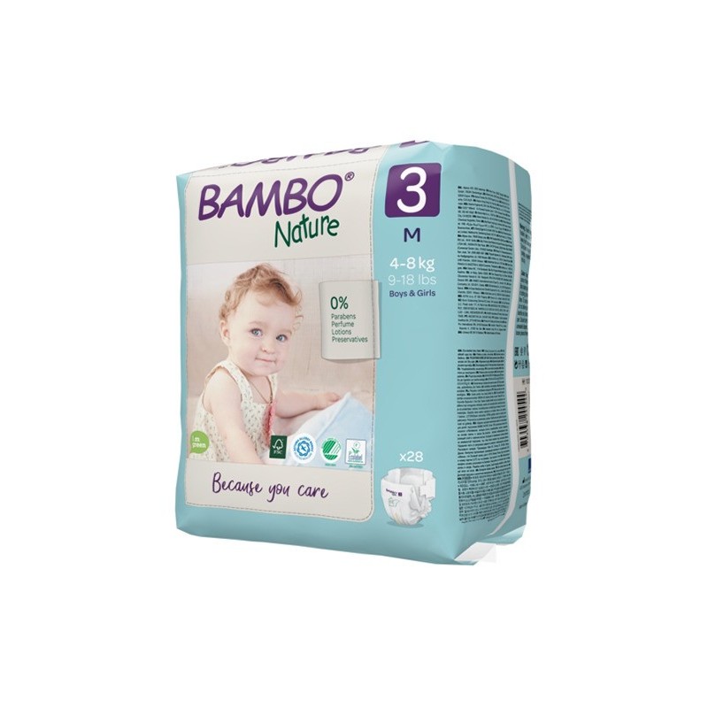 Bambo Nature 3, couches M / 4-8kg/52un