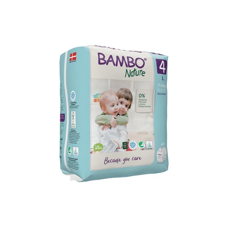 Bambo Nature 4, couches L 7-14kg/48un