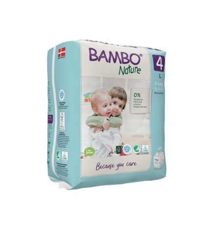 Bambo Nature 4, couches L 7-14kg/48un