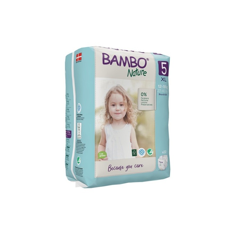 Bambo Nature 5, couches XL 12-18kg/44un