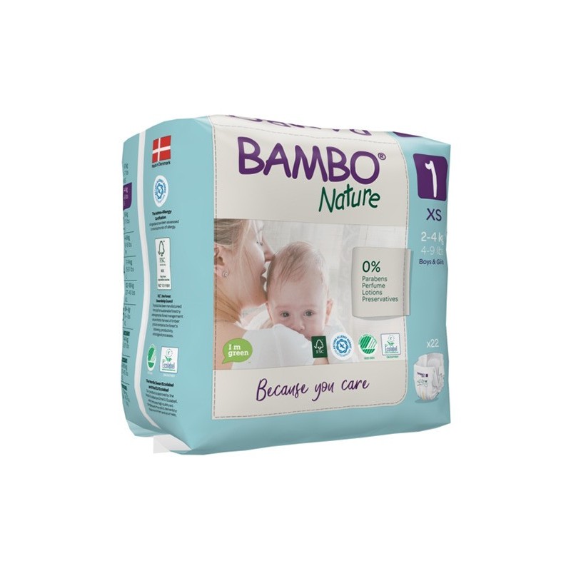 Bambo Nature couches , 1XS 2-4kg/22un