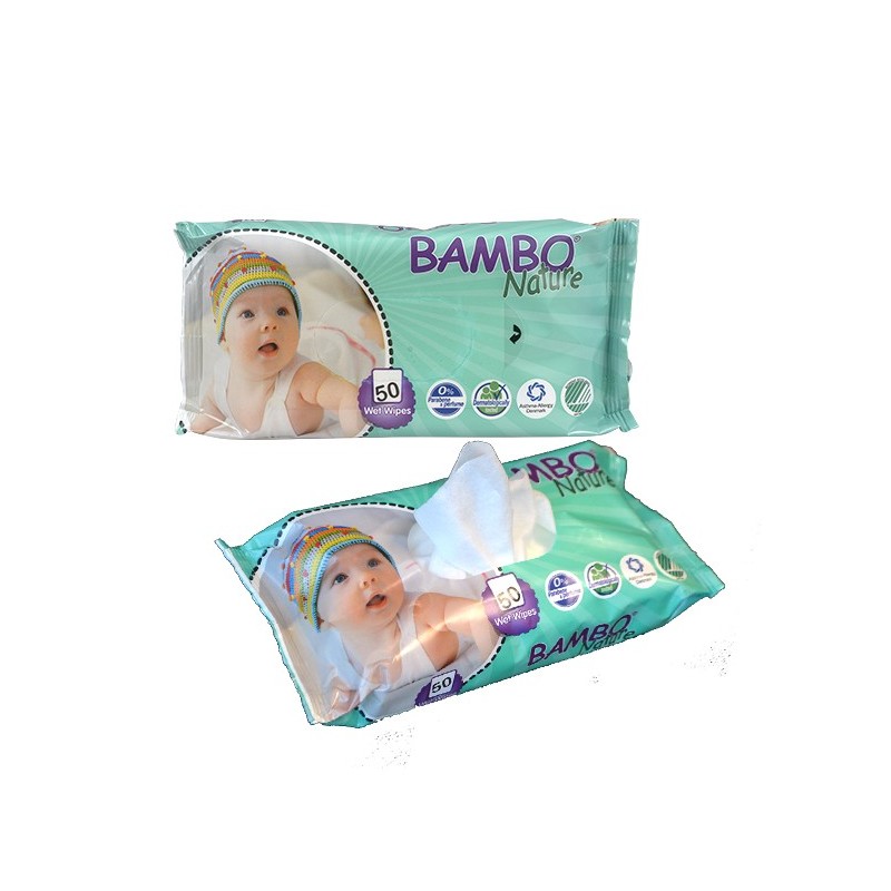 Bambo Nature Lingettes 50P sans parfum