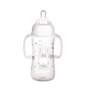 Bébé Conf Biberon Émotion Blanc avec poignet 6-24m 270ml